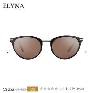 Serengeti Elyna Black and Brown Sunglasses - Polarized